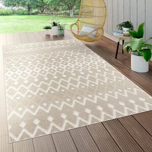 Alfombra Beige Geométrica para Exterior - Diámetro 120cm Alfombra Beige Geométrica para Exterior - Diámetro 120cm