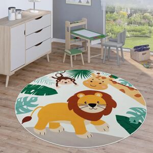 Paco Home - Runde Kinderteppich 200cm Beige 2 - Spielmatte Paco Home - Runde Kinderteppich 200cm Beige 2 - Spielmatte