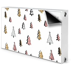 Bluedecor - Pastelowe choinki - 100x60 - Maskownica kaloryfera Bluedecor - Pastelowe choinki - 100x60 - Maskownica kaloryfera