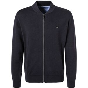 Fynch-Hatton Navy Blue Superfeiner Baumwoll-Reißverschluss-Cardigan - Cardigan Fynch-Hatton Navy Blue Superfeiner Baumwoll-Reißverschluss-Cardigan - Cardigan