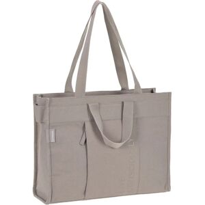 Lässig Bolso de pañales de algodón reciclado Taupe - Tote para trabajo y familia Lässig Bolso de pañales de algodón reciclado Taupe - Tote para trabajo y familia