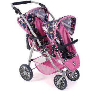 CHIC2000 Zwillings-Dollengeschwisterwagen - Blau Einhorn - Für 50cm Puppen CHIC2000 Zwillings-Dollengeschwisterwagen - Blau Einhorn - Für 50cm Puppen