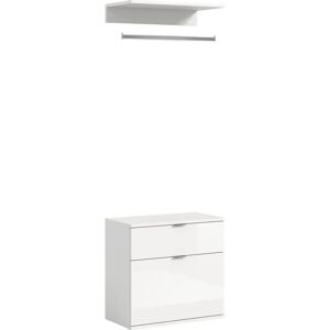 Hvitt Garderobesett - Sconto, Skuff, Klesstang Hvitt Garderobesett - Sconto, Skuff, Klesstang