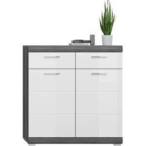 XONOX.home Skoskap Scout - Hvit/Rauchsilber - 90x96 cm - Skoskap XONOX.home Skoskap Scout - Hvit/Rauchsilber - 90x96 cm - Skoskap