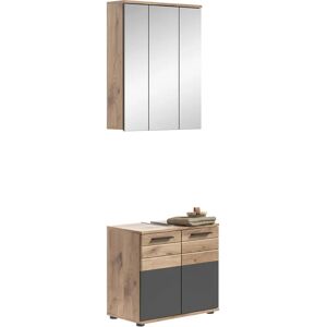 Xonox.home Mason Grau-Braun Badezimmermöbel-Set - Komplettbadset Xonox.home Mason Grau-Braun Badezimmermöbel-Set - Komplettbadset