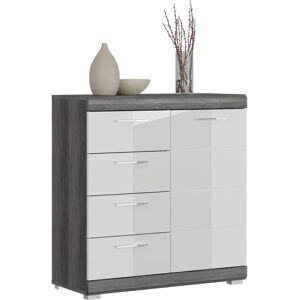 INOSIGN Siena Sideboard - FSC-zertifiziert, Hochglanz Weiß, 80x85x37cm INOSIGN Siena Sideboard - FSC-zertifiziert, Hochglanz Weiß, 80x85x37cm