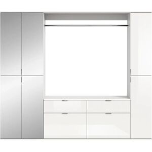 INOSIGN Trondheim 212cm Weiß Hochglanz Spiegelgarderoben-Set INOSIGN Trondheim 212cm Weiß Hochglanz Spiegelgarderoben-Set
