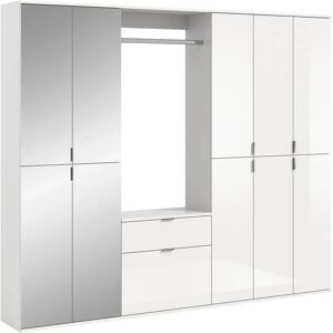 INOSIGN Trondheim Garderoben-Set - Hochglanz Weiß mit Spiegelglas - 213cm INOSIGN Trondheim Garderoben-Set - Hochglanz Weiß mit Spiegelglas - 213cm