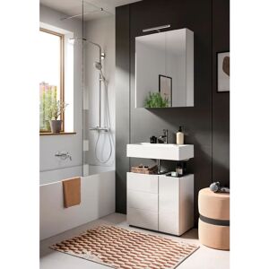 Welltime Biel 60cm Weiß Badmöbel - Badezimmer Schrank Welltime Biel 60cm Weiß Badmöbel - Badezimmer Schrank