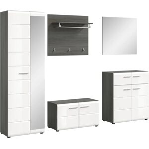 Hvit garderobesett 250x192x37 cm - Garderobenkombination - Sconto Hvit garderobesett 250x192x37 cm - Garderobenkombination - Sconto
