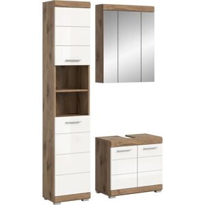 Armoire de bain couleur bois - 112x191cm - Design moderne et rangement - Publicité Armoire de bain couleur bois - 112x191cm - Design moderne et rangement - Publicité