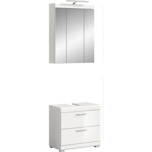 Höffner Badezimmermöbel-Set - Weiß - 2-teilig mit LED Höffner Badezimmermöbel-Set - Weiß - 2-teilig mit LED