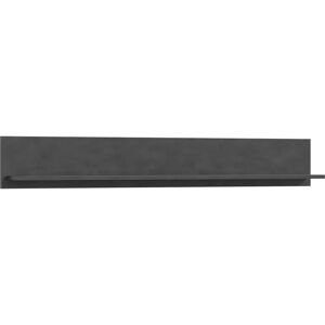 H&H Fekete Fali Polc - Modern Kialakítás - 140cm - Fali Polc H&H Fekete Fali Polc - Modern Kialakítás - 140cm - Fali Polc