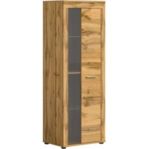 Fa színű vitrineszekrény - 60x159x35 cm - Elegáns kiállítási bútor Fa színű vitrineszekrény - 60x159x35 cm - Elegáns kiállítási bútor