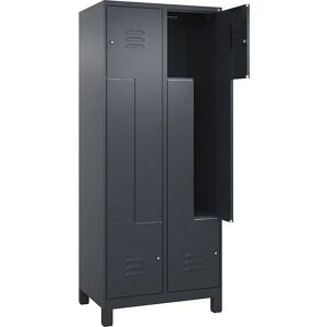 C+P Stahlschrank mit 2 Fächern - Grau - 1950mm H C+P Stahlschrank mit 2 Fächern - Grau - 1950mm H