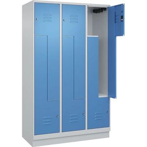 C+P Z Classic PLUS Schließfach - 3 Fächer - Hellgrau/Blau C+P Z Classic PLUS Schließfach - 3 Fächer - Hellgrau/Blau