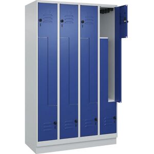 C+P Stahlspinde - 4 Fächer, Grau & Blau, 1200 mm breit - Schließfächer C+P Stahlspinde - 4 Fächer, Grau & Blau, 1200 mm breit - Schließfächer