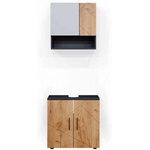 Ensemble de meubles de salle de bain Vicco - Irma, Anthracite/oro, 2 pièces - Publicité Ensemble de meubles de salle de bain Vicco - Irma, Anthracite/oro, 2 pièces - Publicité