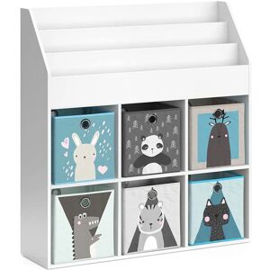 Estantería infantil Luigi Blanco 107,2 x 114,2 cm con 6 cajas plegables Estantería infantil Luigi Blanco 107,2 x 114,2 cm con 6 cajas plegables
