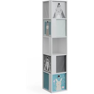 Estantería infantil Vicco Lio - Blanco, 4 cajas plegables Estantería infantil Vicco Lio - Blanco, 4 cajas plegables