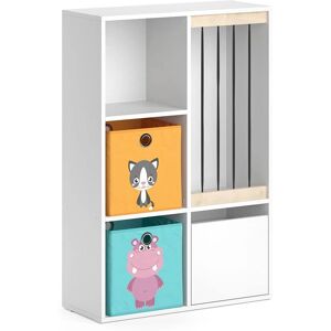 Estantería infantil Vicco Luigi - Blanco, 72x107.8 cm, 2 cajas plegables Estantería infantil Vicco Luigi - Blanco, 72x107.8 cm, 2 cajas plegables
