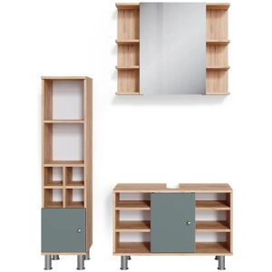 Conjunto de muebles de baño Vicco Fynn - Verde y Dorado - 3 piezas Conjunto de muebles de baño Vicco Fynn - Verde y Dorado - 3 piezas