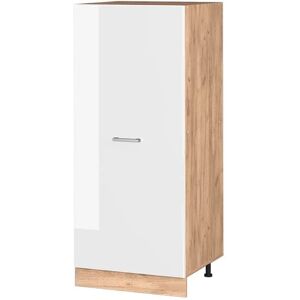 VICCO R-Line Gabinete de cocina - Blanco alto brillo, Roble dorado, 60cm - Gabinete VICCO R-Line Gabinete de cocina - Blanco alto brillo, Roble dorado, 60cm - Gabinete