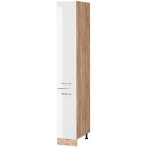 Vicco R-Line Küchenschrank - Hochglanz Weiß / Eiche Gold - 30cm Vicco R-Line Küchenschrank - Hochglanz Weiß / Eiche Gold - 30cm