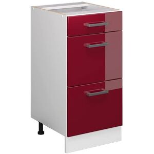 Vicco Meuble Bas de Cuisine R-Line Rouge Bordeaux Brillant - Meuble de Cuisine - Publicité Vicco Meuble Bas de Cuisine R-Line Rouge Bordeaux Brillant - Meuble de Cuisine - Publicité