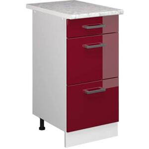 Vicco R-Line Armoire basse de cuisine - Rouge Bordeaux, 40cm - Publicité Vicco R-Line Armoire basse de cuisine - Rouge Bordeaux, 40cm - Publicité