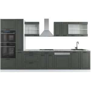 Vicco - Küchenmodul R-Line 350cm Anthrazit/Weiß - Küchenschrank Vicco - Küchenmodul R-Line 350cm Anthrazit/Weiß - Küchenschrank