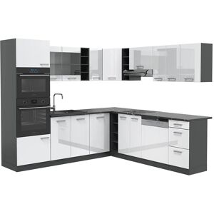 Cocina esquinera Vicco R-Line, Blanco brillante / Antracita, 237x60 cm - Cocina en esquina Cocina esquinera Vicco R-Line, Blanco brillante / Antracita, 237x60 cm - Cocina en esquina