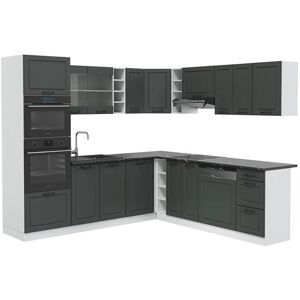 Vicco - Eckküche R-Line, Anthrazit/Weiß, 237x60cm - Eckschrank Küche Vicco - Eckküche R-Line, Anthrazit/Weiß, 237x60cm - Eckschrank Küche