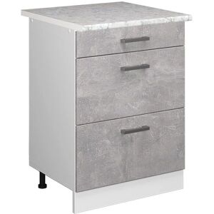 Mueble bajo de cocina Vicco R-Line Blanco/Concreto - Mueble de cocina Mueble bajo de cocina Vicco R-Line Blanco/Concreto - Mueble de cocina