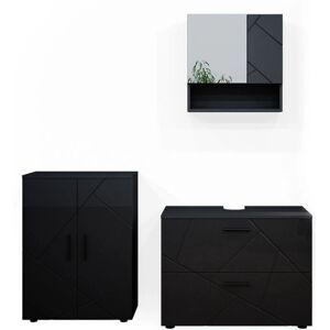 Conjunto de Muebles de Baño Vicco Irma - Antracita Brillo Alto Conjunto de Muebles de Baño Vicco Irma - Antracita Brillo Alto