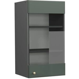 Vicco - Armario de cristal verde antracita - Mueble alto Vicco - Armario de cristal verde antracita - Mueble alto