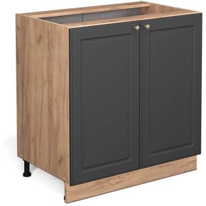 Gabinete base de cocina Vicco 80cm Antracita-oro - Cierre suave, Expandible Gabinete base de cocina Vicco 80cm Antracita-oro - Cierre suave, Expandible