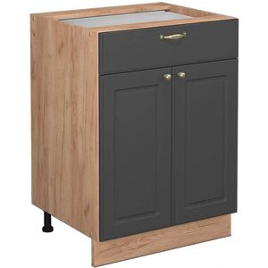 Vicco - Mueble bajo de cocina Fame-Line, Antracita-oro, 60 cm - Tipo de Cocina Vicco - Mueble bajo de cocina Fame-Line, Antracita-oro, 60 cm - Tipo de Cocina