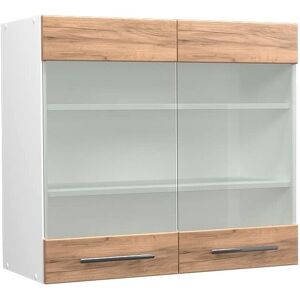 Vicco Roble Dorado Mueble de Cocina - Cristal - 80cm Vicco Roble Dorado Mueble de Cocina - Cristal - 80cm