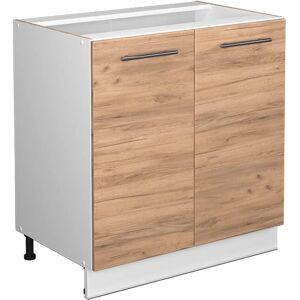 Vicco - Armario bajo para fregadero Fame-Line, Roble dorado, 80 cm con estante, sin encimera - Armario de Cocina Vicco - Armario bajo para fregadero Fame-Line, Roble dorado, 80 cm con estante, sin encimera - Armario de Cocina