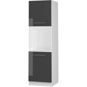 Armoire encastrée Vicco en anthracite/brillant blanc - 60cm - Publicité Armoire encastrée Vicco en anthracite/brillant blanc - 60cm - Publicité