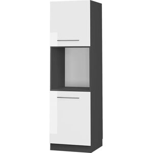 Vicco Fame-Line Backofen Schrank - Hochglanz Weiß / Anthrazit - 60cm Vicco Fame-Line Backofen Schrank - Hochglanz Weiß / Anthrazit - 60cm