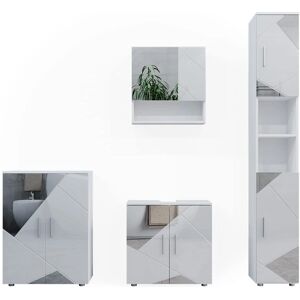 Ensemble de meubles de salle de bain Vicco Irma - Blanc Brillant, 4 Pièces - Publicité Ensemble de meubles de salle de bain Vicco Irma - Blanc Brillant, 4 Pièces - Publicité