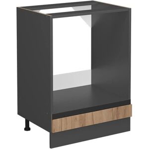 Vicco - 60 cm Einbaubackofen-Schrank - Goldene Eiche / Anthrazit, J-Form Vicco - 60 cm Einbaubackofen-Schrank - Goldene Eiche / Anthrazit, J-Form