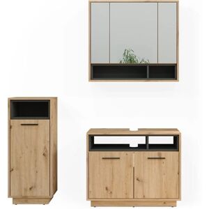 Conjunto de Muebles de Baño Vicco Beatrice - Roble Artesanal - 3 Piezas Conjunto de Muebles de Baño Vicco Beatrice - Roble Artesanal - 3 Piezas