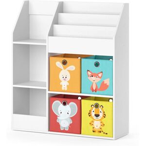 Estantería infantil Luigi - 4 cajas plegables - Montaje en pared - Diseño moderno Estantería infantil Luigi - 4 cajas plegables - Montaje en pared - Diseño moderno