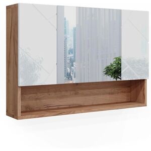 Vicco Badezimmerschrank mit Spiegel - 3 Türen, 80,1x55cm - Irma Serie Vicco Badezimmerschrank mit Spiegel - 3 Türen, 80,1x55cm - Irma Serie