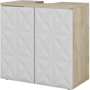 Mueble de baño Vicco Edge - Blanco/Roble - 60x57 cm Mueble de baño Vicco Edge - Blanco/Roble - 60x57 cm