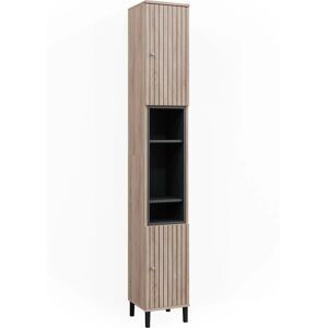 Armario de baño Vicco Aquis Sonoma/Antracita/Marrón - Mueble de baño Armario de baño Vicco Aquis Sonoma/Antracita/Marrón - Mueble de baño