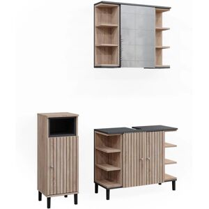 Conjunto de Muebles de Baño Vicco - Sonoma/Antracita - 3 Piezas Conjunto de Muebles de Baño Vicco - Sonoma/Antracita - 3 Piezas